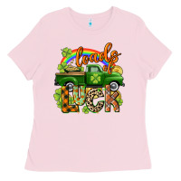 Bubblegum Pink Loads of luck Ladies Tee - CowGirlArtShop