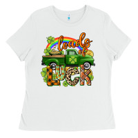 White Loads of luck Ladies Tee - CowGirlArtShop