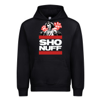 Black sho nuff old school Urban Hoodie - linhVisuals