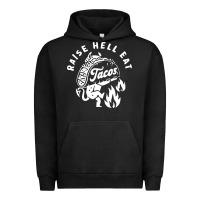 Raise Hell Eat White Urban Hoodie | Teevron