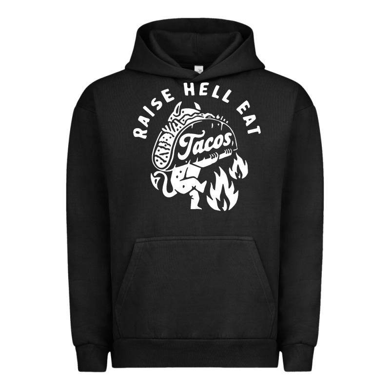 Raise Hell Eat White Urban Hoodie by linhVisuals | Teevron