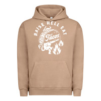 Pigment Burro Raise Hell Eat white Urban Hoodie - linhVisuals