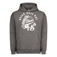 Pigment Tornado Raise Hell Eat white Urban Hoodie - linhVisuals