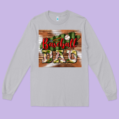 Baseball Dad Tumbler Long Sleeve Tee Designed By Bundleandbundleshop