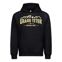 Black grand teton national park est 1929 vinage wyoming mountains graphic Urban Hoodie - linhVisuals
