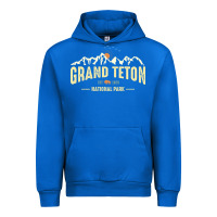 Cobalt grand teton national park est 1929 vinage wyoming mountains graphic Urban Hoodie - linhVisuals