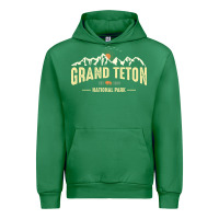 Emerald grand teton national park est 1929 vinage wyoming mountains graphic Urban Hoodie - linhVisuals