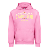 Fuchsia Pink grand teton national park est 1929 vinage wyoming mountains graphic Urban Hoodie - linhVisuals