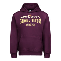 Mauve Wine grand teton national park est 1929 vinage wyoming mountains graphic Urban Hoodie - linhVisuals