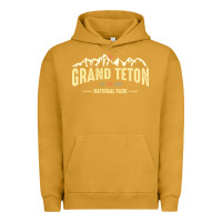 Pigment Peanut Butter grand teton national park est 1929 vinage wyoming mountains graphic Urban Hoodie - linhVisuals