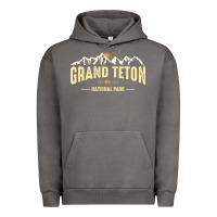 Pigment Tornado grand teton national park est 1929 vinage wyoming mountains graphic Urban Hoodie - linhVisuals