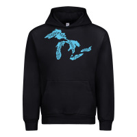 Black great lakes of michigan Urban Hoodie - linhVisuals
