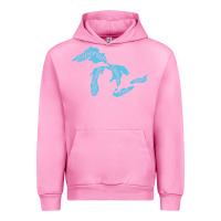 Fuchsia Pink great lakes of michigan Urban Hoodie - linhVisuals