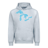 Heather Grey great lakes of michigan Urban Hoodie - linhVisuals