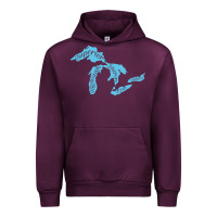 Mauve Wine great lakes of michigan Urban Hoodie - linhVisuals