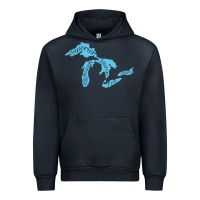 Navy great lakes of michigan Urban Hoodie - linhVisuals