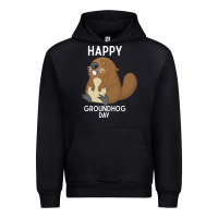 Black happy groundhog day respect the shadow funny spring prediction holiday Urban Hoodie - linhVisuals
