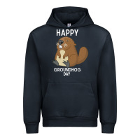 Navy happy groundhog day respect the shadow funny spring prediction holiday Urban Hoodie - linhVisuals