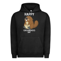 Pigment Black happy groundhog day respect the shadow funny spring prediction holiday Urban Hoodie - linhVisuals