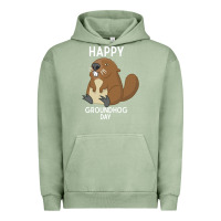 Pigment Oil Green happy groundhog day respect the shadow funny spring prediction holiday Urban Hoodie - linhVisuals