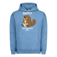 Pigment Pebble Blue happy groundhog day respect the shadow funny spring prediction holiday Urban Hoodie - linhVisuals