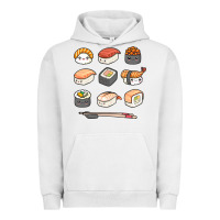 Pigment Lunar Rock happy sushi kawaii anime japanese food lover funny illustration gift Urban Hoodie - linhVisuals