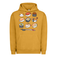 Pigment Peanut Butter happy sushi kawaii anime japanese food lover funny illustration gift Urban Hoodie - linhVisuals