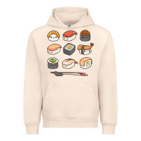 Sandshell happy sushi kawaii anime japanese food lover funny illustration gift Urban Hoodie - linhVisuals