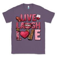 Lavender Live laugh love Valentine's Day Classic Tee - HowdyJamesFarm
