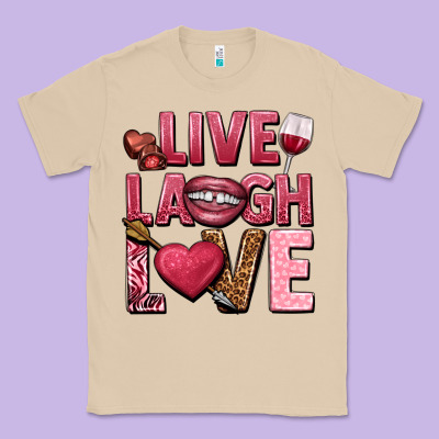 Live Laugh Love Valentine's Day Classic Tee Designed By Howdyjamesfarm