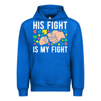 Cobalt his fight is my fight autism dad mom fist bump cute supportive awarene Urban Hoodie - linhVisuals