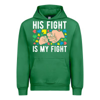 Emerald his fight is my fight autism dad mom fist bump cute supportive awarene Urban Hoodie - linhVisuals
