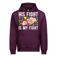 Mauve Wine his fight is my fight autism dad mom fist bump cute supportive awarene Urban Hoodie - linhVisuals