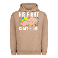 Pigment Burro his fight is my fight autism dad mom fist bump cute supportive awarene Urban Hoodie - linhVisuals