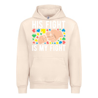 Sandshell his fight is my fight autism dad mom fist bump cute supportive awarene Urban Hoodie - linhVisuals