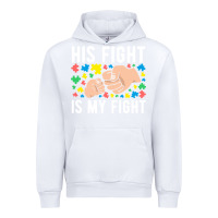 White his fight is my fight autism dad mom fist bump cute supportive awarene Urban Hoodie - linhVisuals