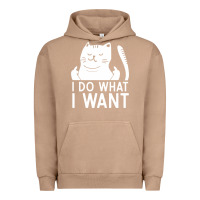 Pigment Burro i do what i want cat giving a finger funny middle finger rude graphic Urban Hoodie - linhVisuals