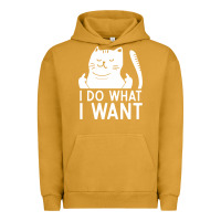 Pigment Peanut Butter i do what i want cat giving a finger funny middle finger rude graphic Urban Hoodie - linhVisuals