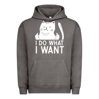 Pigment Tornado i do what i want cat giving a finger funny middle finger rude graphic Urban Hoodie - linhVisuals