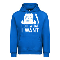 Cobalt i do what i want cat giving a finger funny middle finger rude graphic Urban Hoodie - linhVisuals