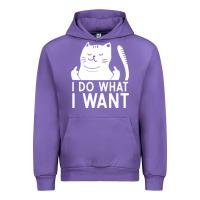 Tulip i do what i want cat giving a finger funny middle finger rude graphic Urban Hoodie - linhVisuals