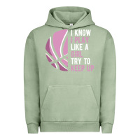 Pigment Oil Green i know i play basketball like a girl try to keep up funny gift for gir Urban Hoodie - linhVisuals