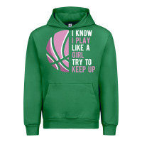 Emerald i know i play basketball like a girl try to keep up funny gift for gir Urban Hoodie - linhVisuals