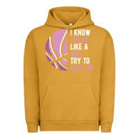 Pigment Peanut Butter i know i play basketball like a girl try to keep up funny gift for gir Urban Hoodie - linhVisuals