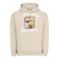 Pigment French Oak i love math and cats mountain heart mathematics lover gifts cute and f Urban Hoodie - linhVisuals