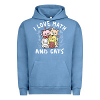 Pigment Pebble Blue i love math and cats mountain heart mathematics lover gifts cute and f Urban Hoodie - linhVisuals
