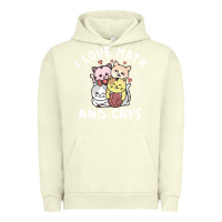 Pigment Pistachio i love math and cats mountain heart mathematics lover gifts cute and f Urban Hoodie - linhVisuals