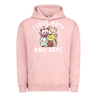 Pigment Salmon i love math and cats mountain heart mathematics lover gifts cute and f Urban Hoodie - linhVisuals