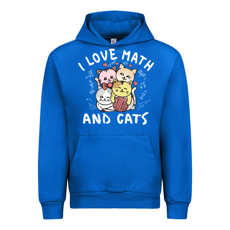 I Love Math And Cats Mountain Heart Mathematics Lover Gifts Cute And F Urban Hoodie by linhVisuals | Teevron