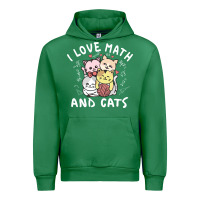 Emerald i love math and cats mountain heart mathematics lover gifts cute and f Urban Hoodie - linhVisuals